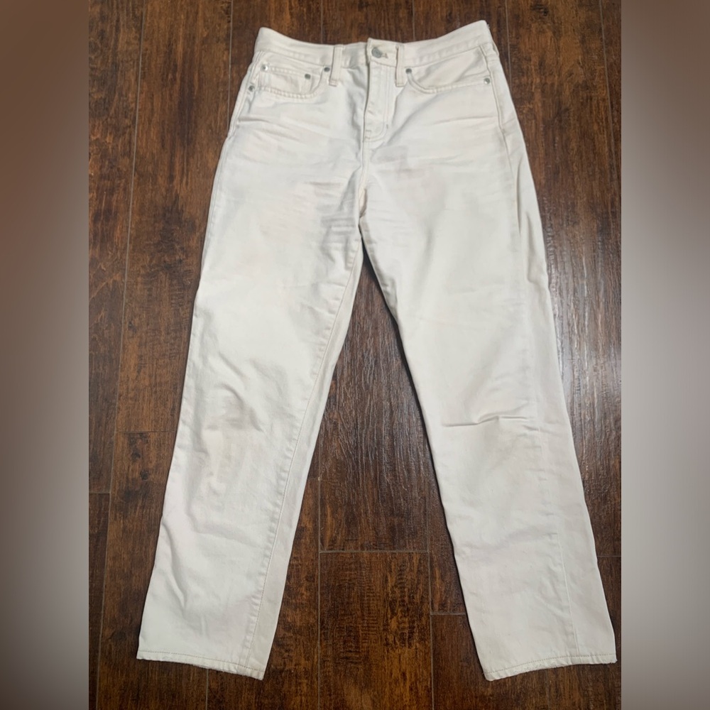 J. Crew Cream Boyfriend Jeans Relaxed Fit